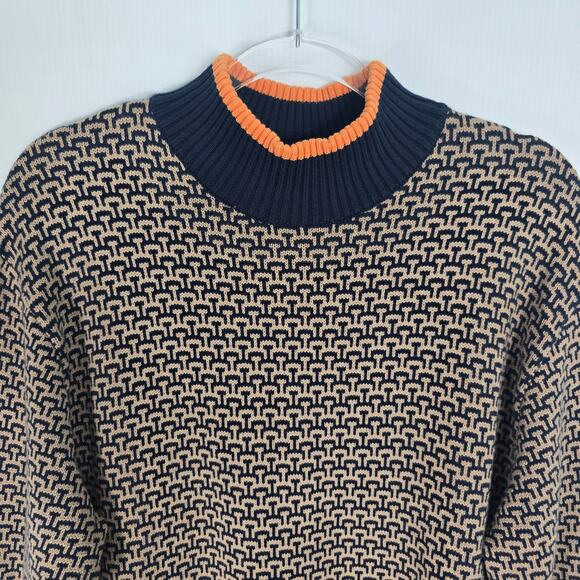 The Upside Castilla Clementine Sweater Mock Neck Geometric Pattern Multicolor S - Picture 4 of 8